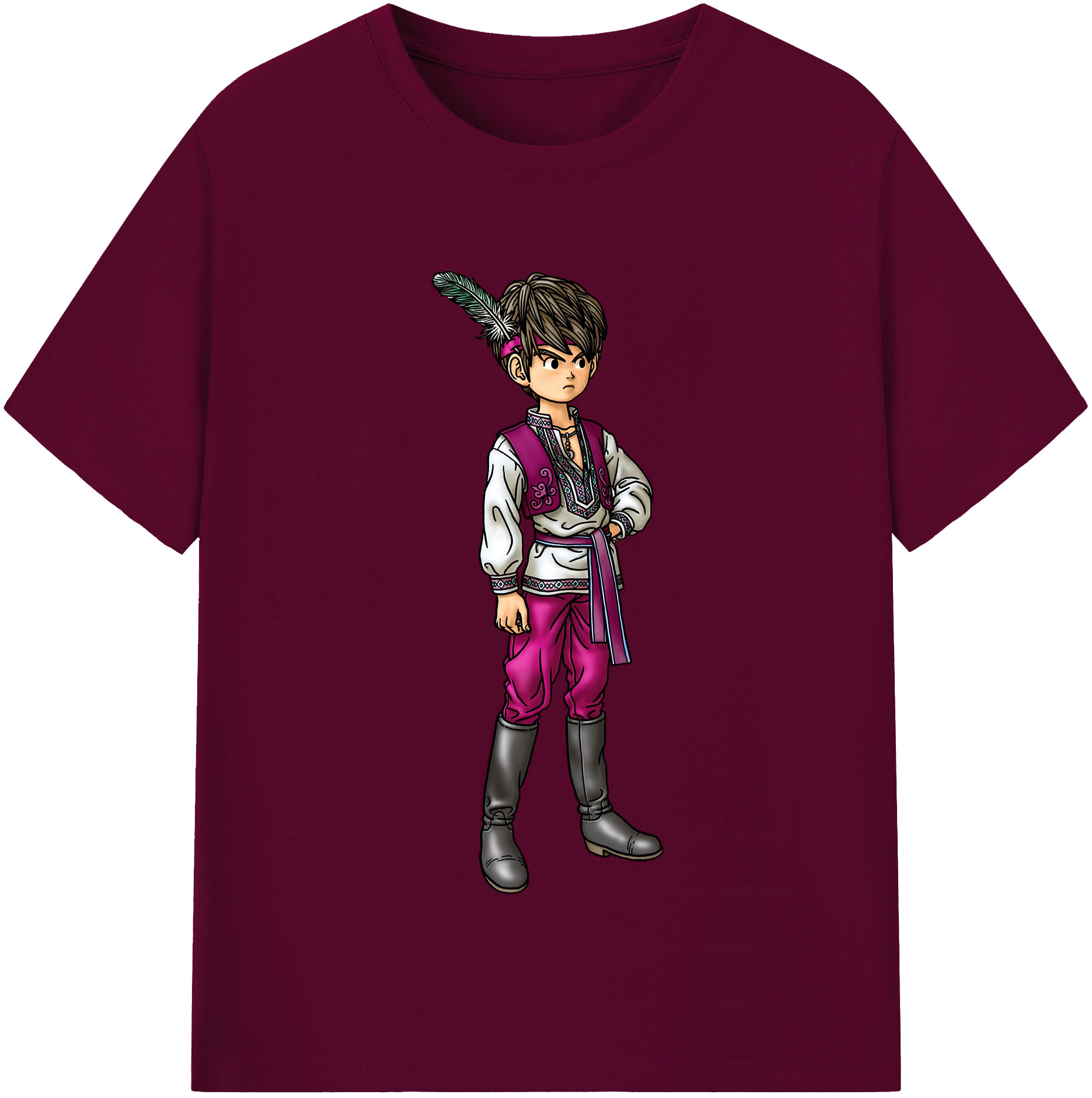 （画像用） ドラゴンクエスト Doragon Kuesuto Dragon Quest レディースカジュアルプリントTシャツ（綿100％）